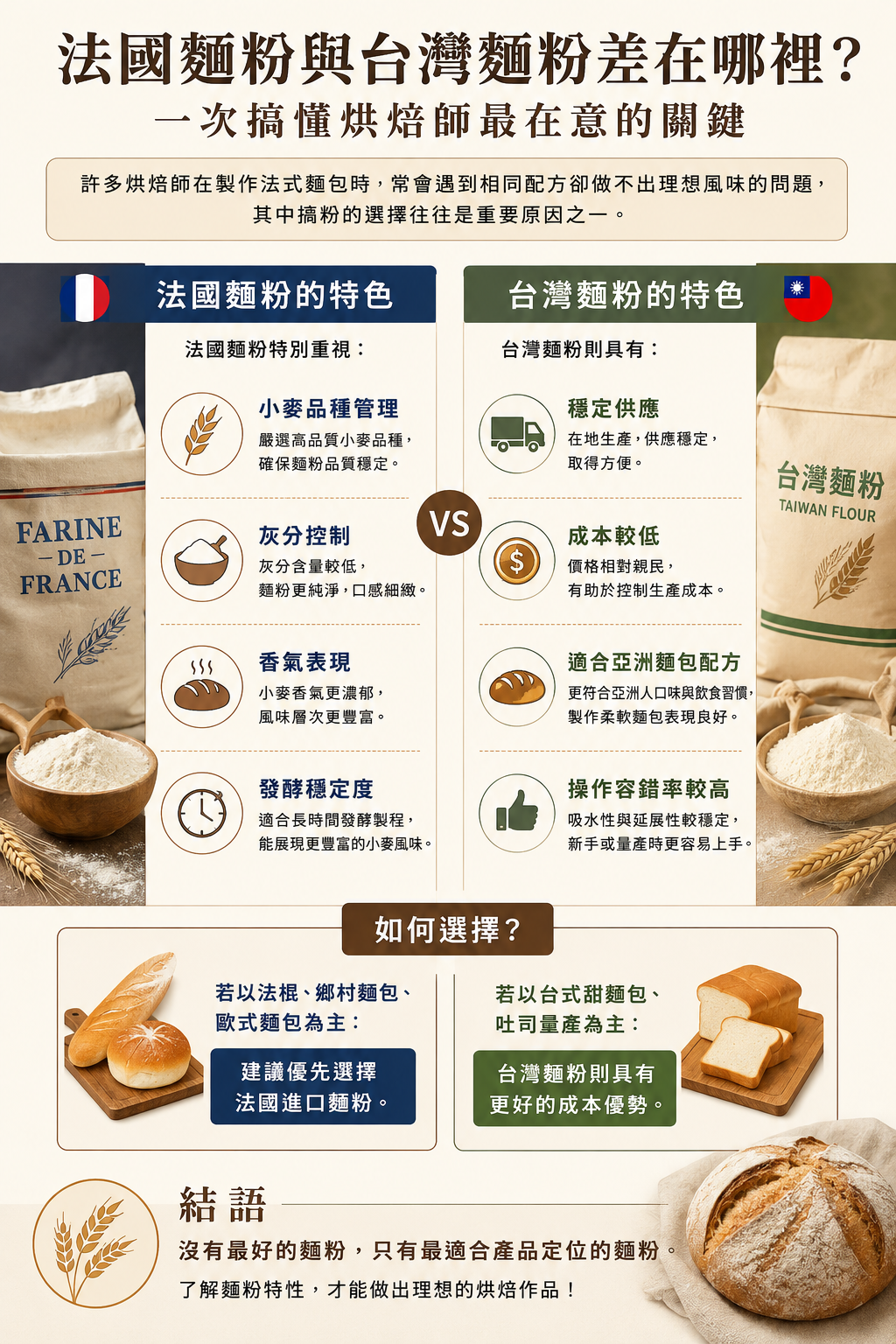 福市企業,法國麵粉 VS 台灣麵粉